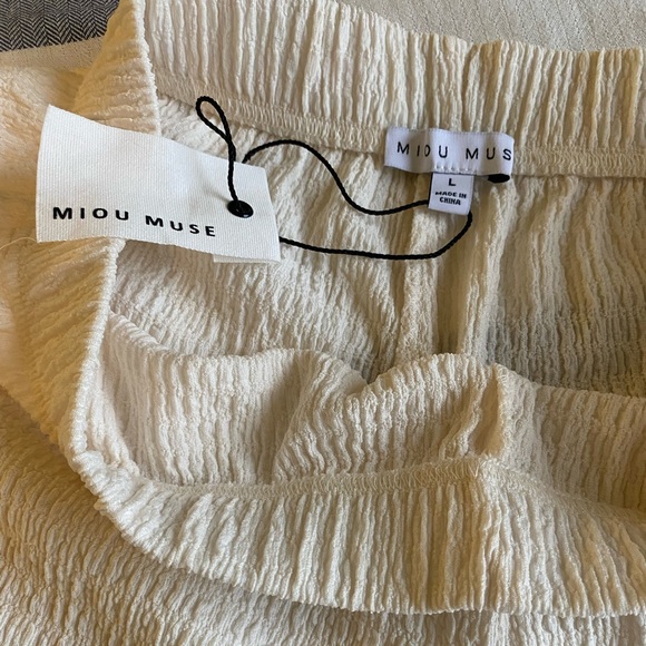 Bayshore Women’s “Textured” High-Waisted “ Cream Colored” Women’s Pants … - Picture 9 of 12
